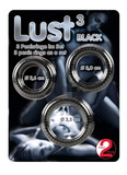 Erekčné krúžky Lust 3 black