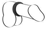 Čierny erekčný krúžok 2,6 cm