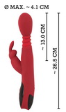 SIlikónový vibrátor s dráždičom klitorisu