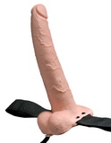 9-palcový strap-on návlek na penis s vibráciami
