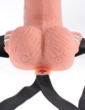 6-palcový strap-on návlek na penis s vibráciami