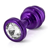 Análny kolík Diogol Ano Ribbed Purple 35 mm
